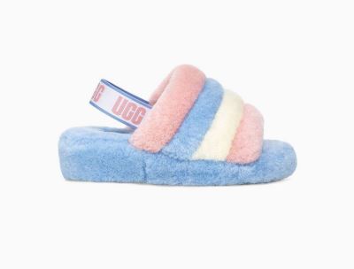 UGG Pride Fluff Yeah Slide Slippers for Womens - Pride Multicolor Purple India